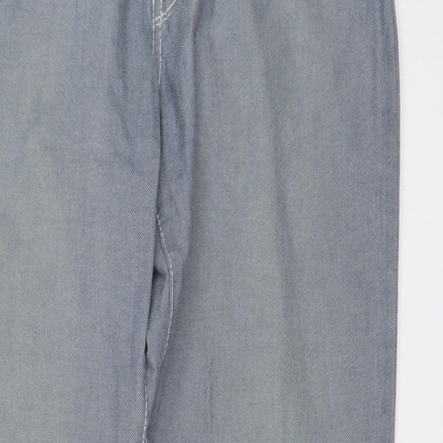 BRAX Mens Blue Cotton Straight Jeans Size 32 in L31 in Regular Button