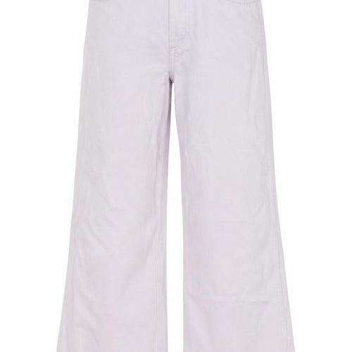Weekday Womens Purple Cotton Wide-Leg Jeans Size 8 L25 in Regular Button