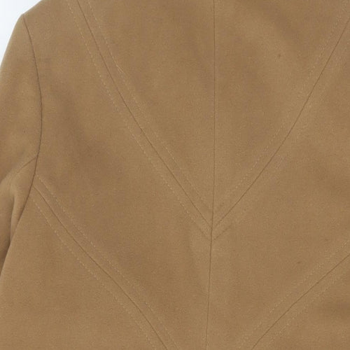 Style Womens Beige Overcoat Coat Size 10 Zip