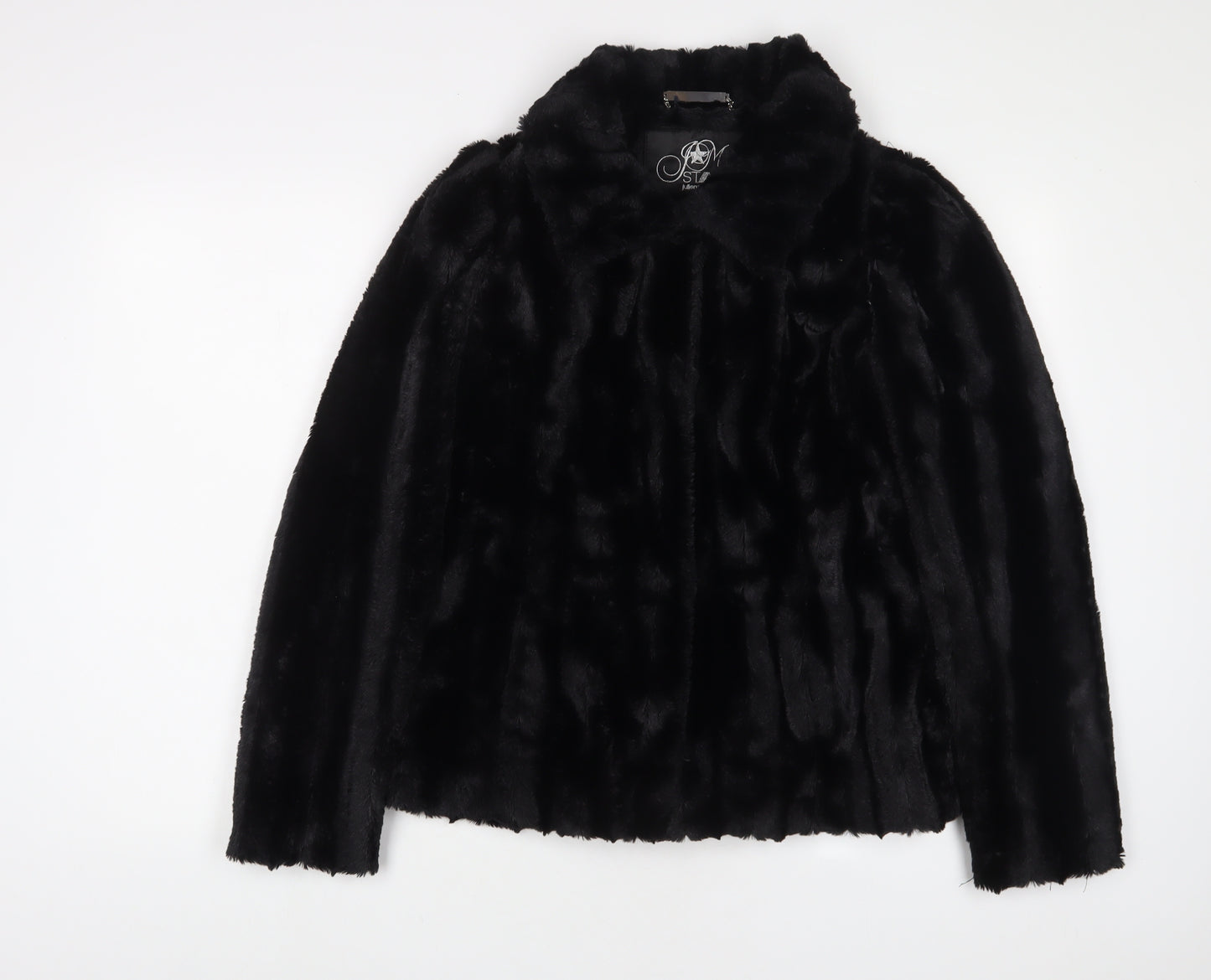 Debenhams Womens Black Jacket Size 10 Hook & Eye