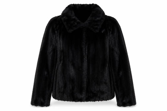 Front view of Debenhams women’s black jacket, size UK 10, hook & eye