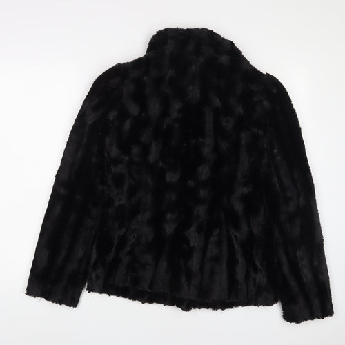Debenhams Womens Black Jacket Size 10 Hook & Eye