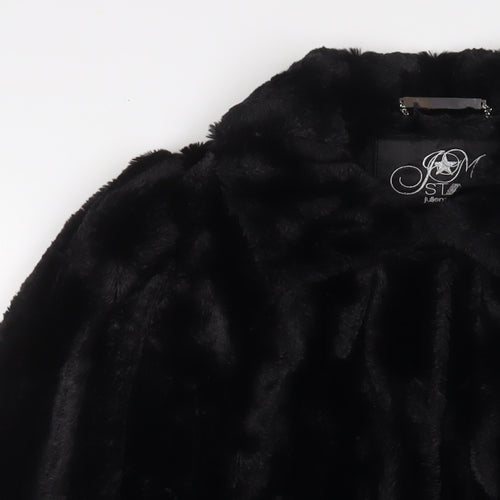 Debenhams Womens Black Jacket Size 10 Hook & Eye