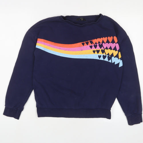 NEXT Womens Blue Cotton Pullover Sweatshirt Size XS Pullover