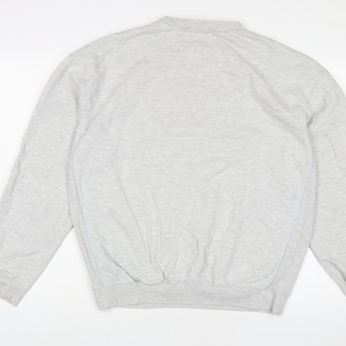 Topman Mens Grey Cotton Pullover Sweatshirt Size L - Oversized