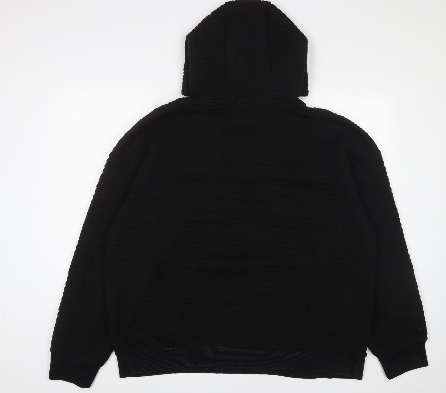 RESERVED Mens Black Polyester Pullover Hoodie Size 2XL - Pockets