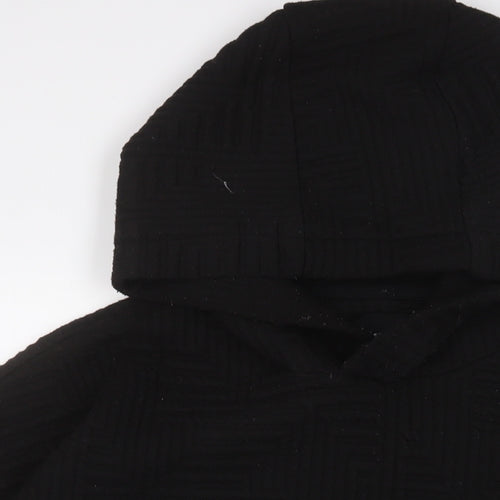 RESERVED Mens Black Polyester Pullover Hoodie Size 2XL - Pockets