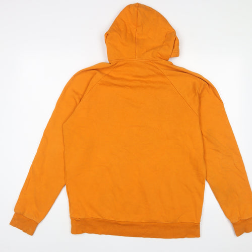 Under armour Mens Orange Cotton Pullover Hoodie Size M - Logo