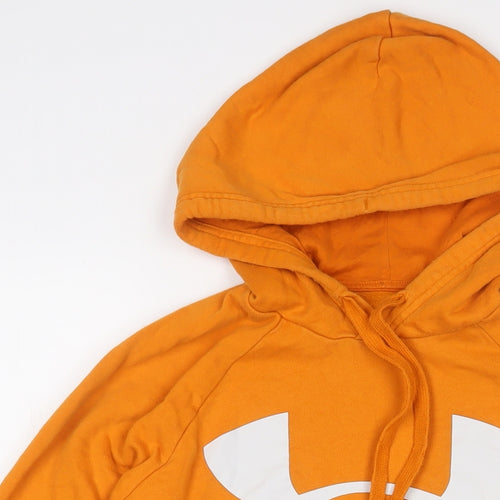 Under armour Mens Orange Cotton Pullover Hoodie Size M - Logo