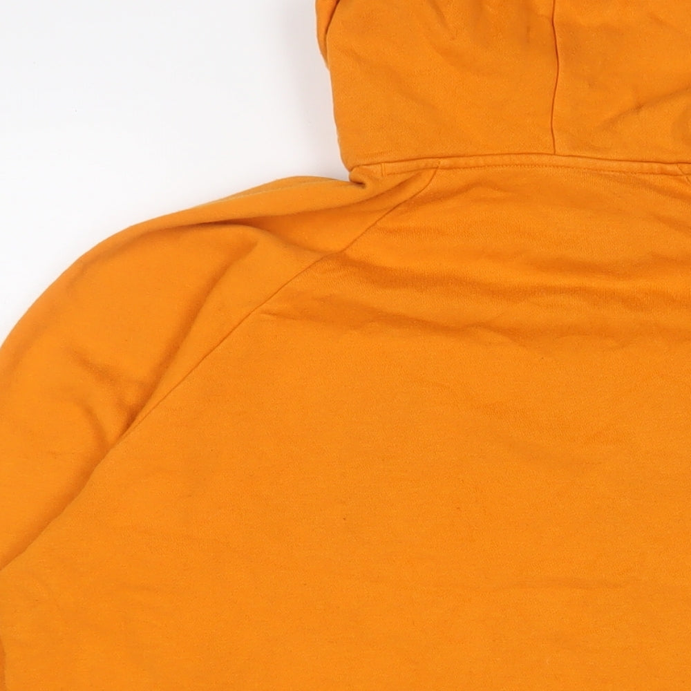Under armour Mens Orange Cotton Pullover Hoodie Size M - Logo