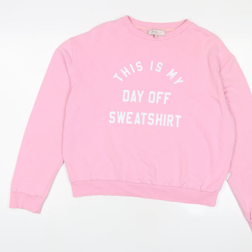 MyNelly Womens Pink Cotton Pullover Sweatshirt Size S Pullover - This is my day off sweatshirt