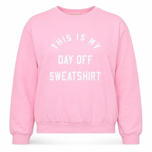 MyNelly Womens Pink Cotton Pullover Sweatshirt Size S Pullover - This is my day off sweatshirt