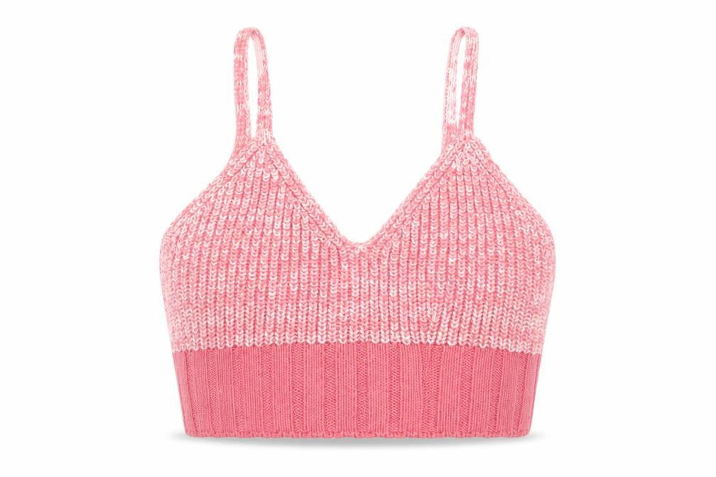 ASOS Womens Pink Geometric Acrylic Cropped Tank Size 10 V-Neck