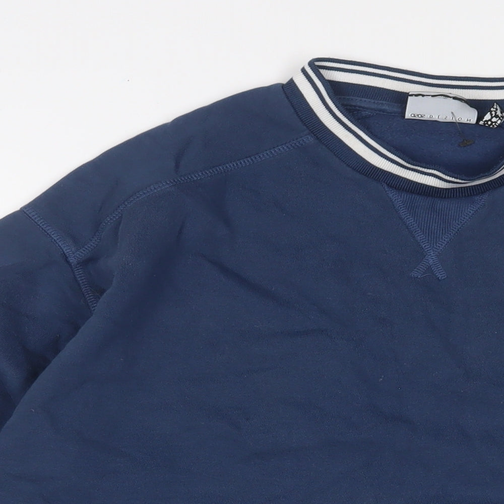 ASOS Mens Blue Cotton Pullover Sweatshirt Size S