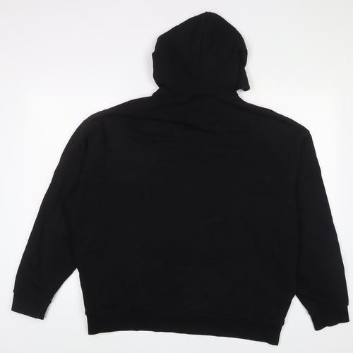 ASOS Mens Black Cotton Pullover Hoodie Size L