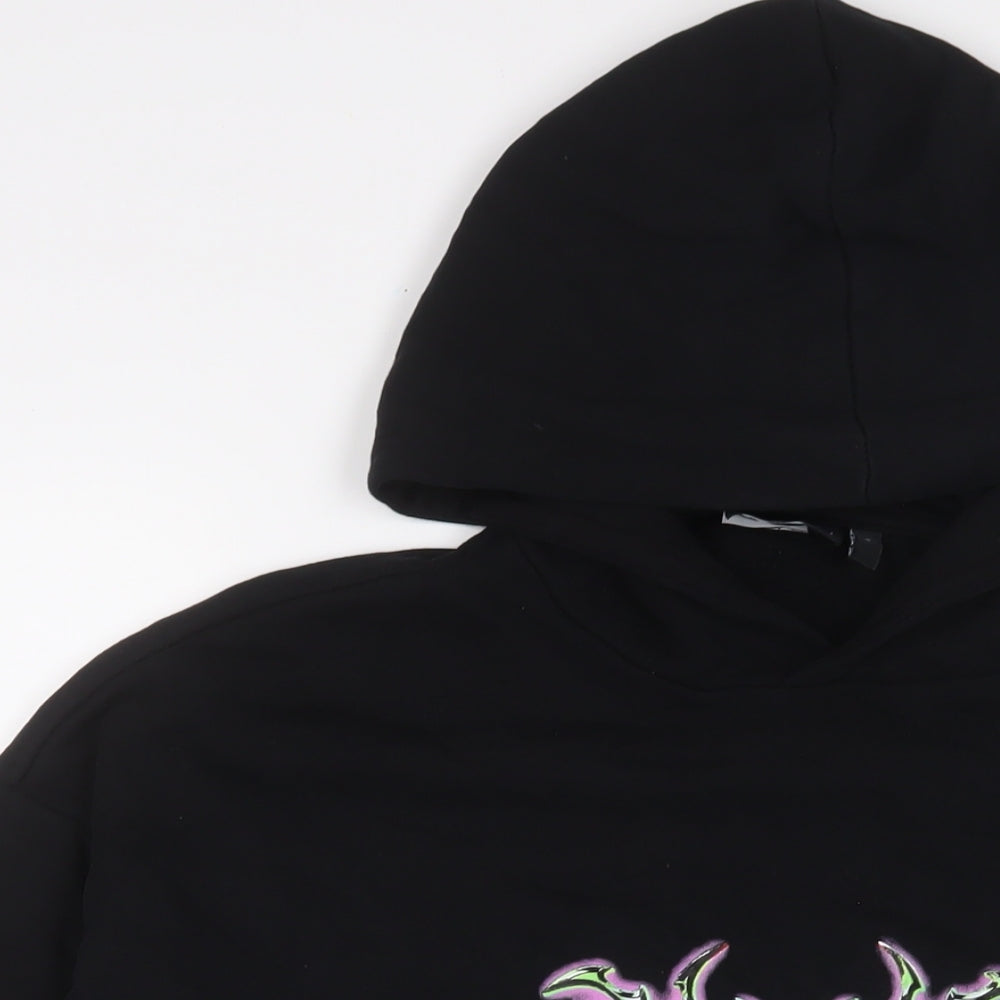 ASOS Mens Black Cotton Pullover Hoodie Size L