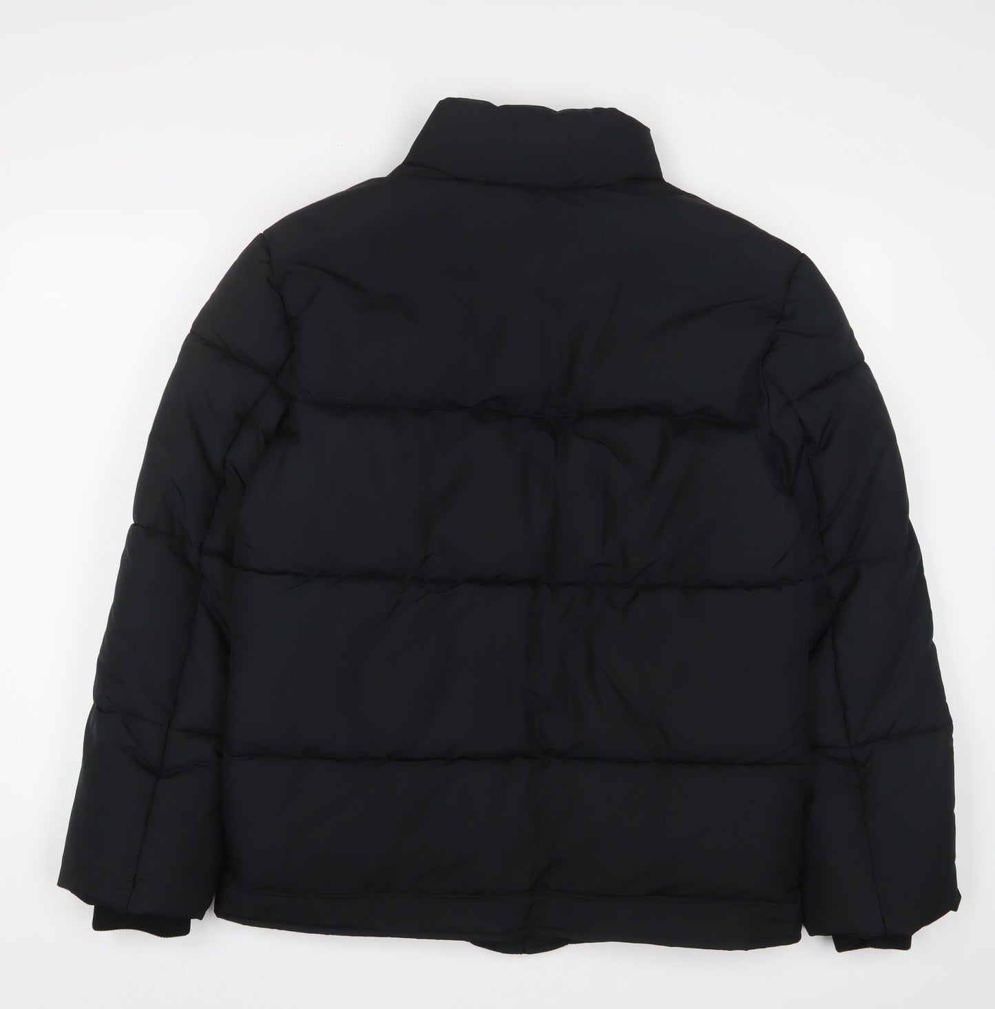 Marks and Spencer Mens Black Quilted Jacket Size M Zip - Water Resistant