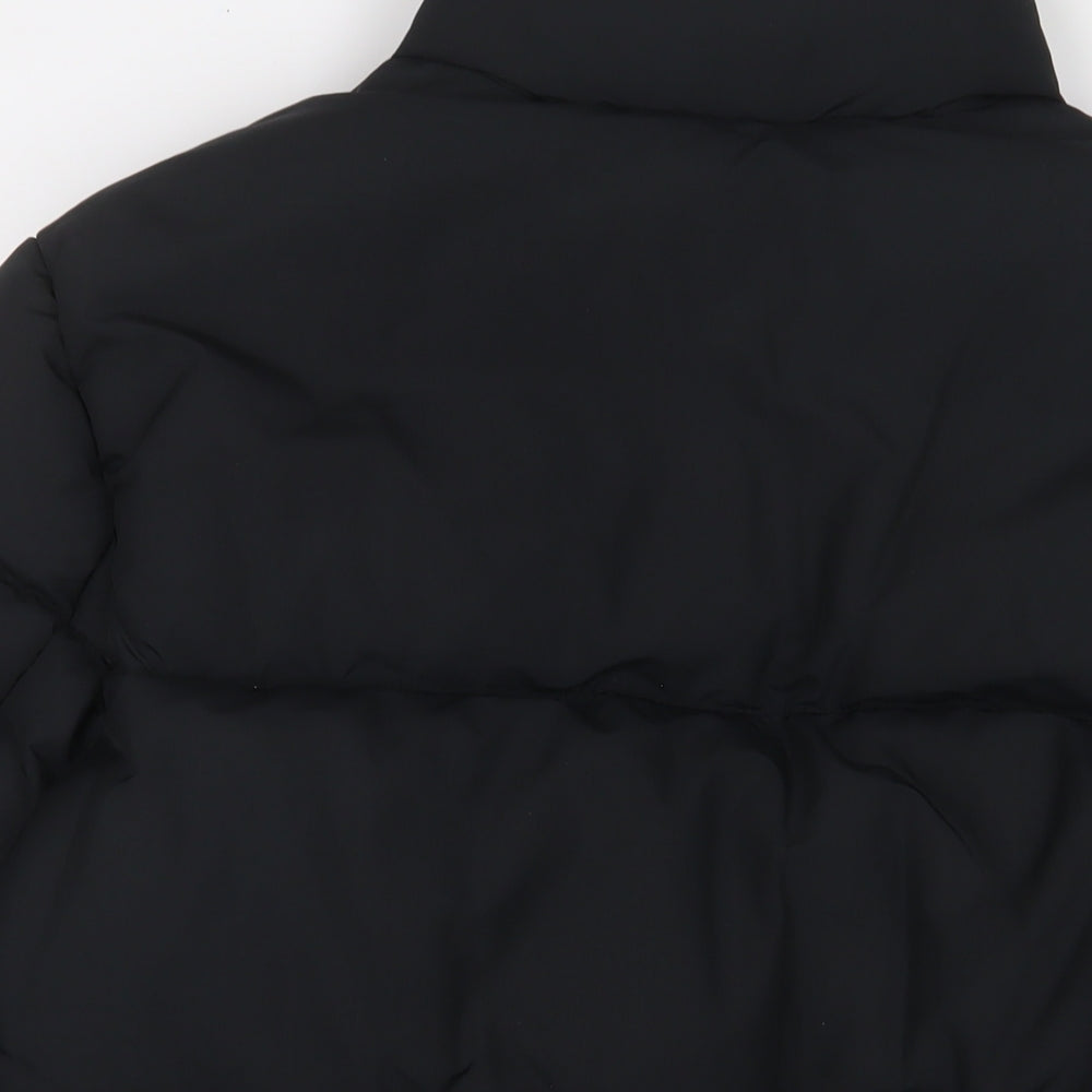 Marks and Spencer Mens Black Quilted Jacket Size M Zip - Water Resistant