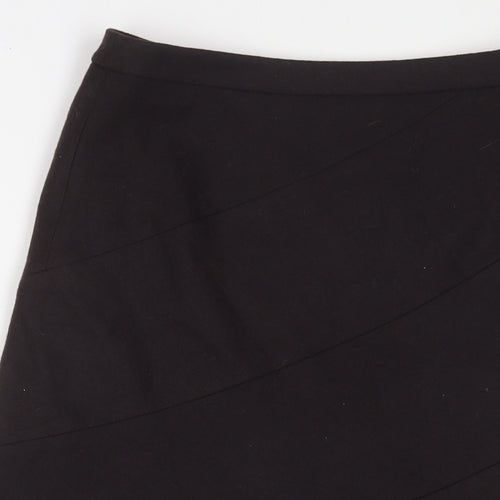 Hobbs Womens Brown Wool A-Line Skirt Size 10 Zip