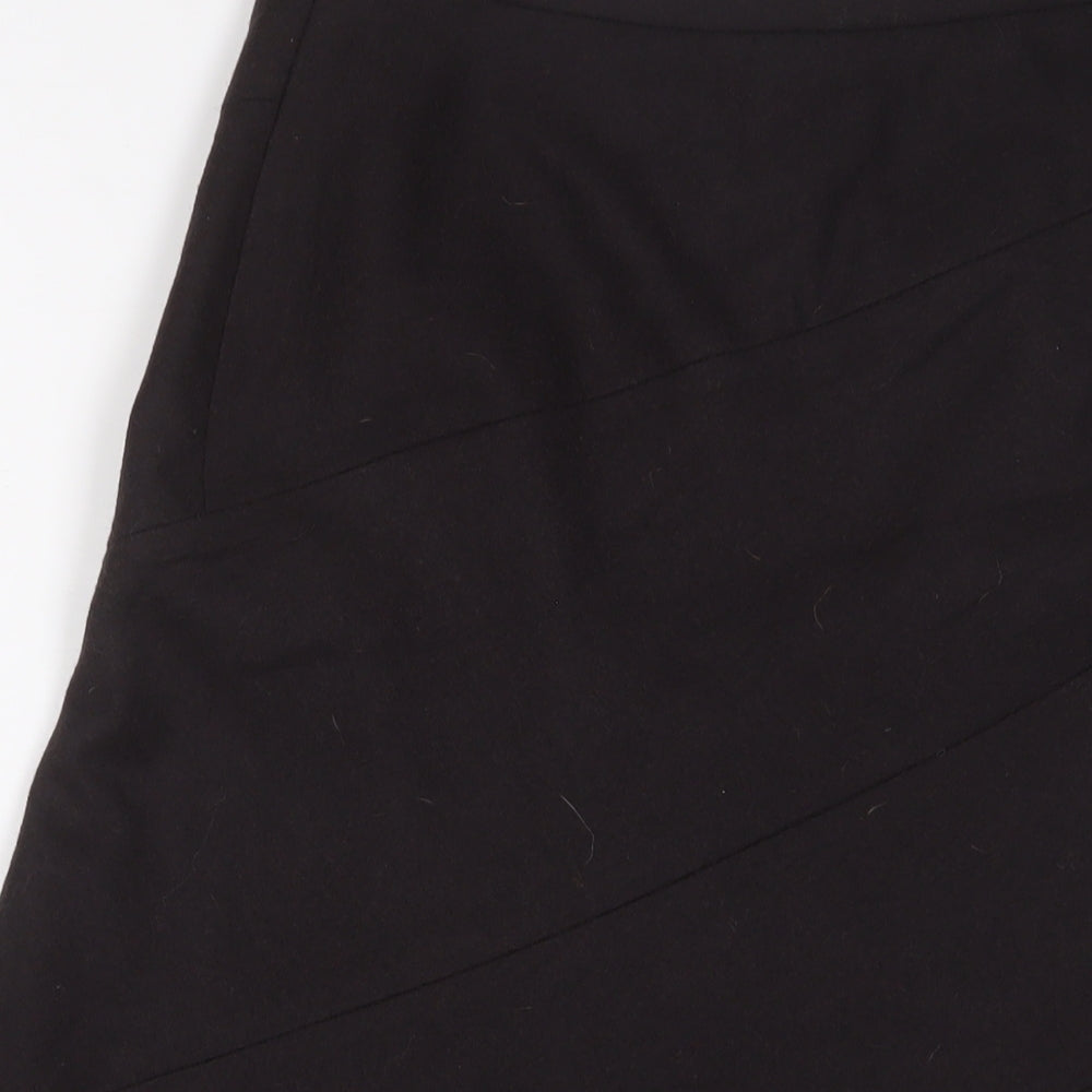 Hobbs Womens Brown Wool A-Line Skirt Size 10 Zip