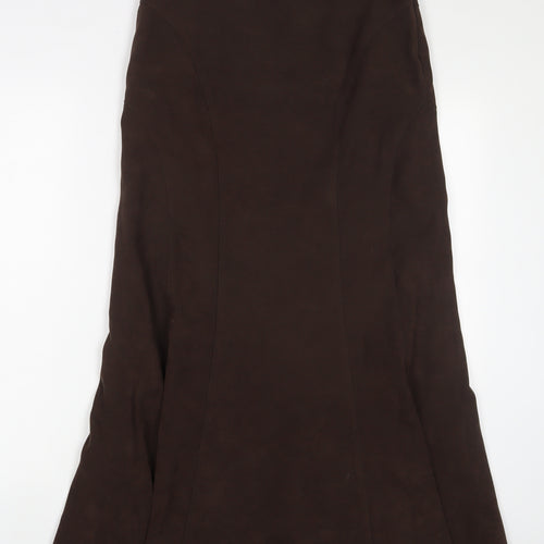 Wallis Womens Brown Polyester A-Line Skirt Size 10 Zip