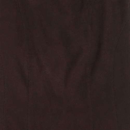 Wallis Womens Brown Polyester A-Line Skirt Size 10 Zip