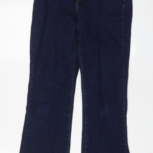 Uniqlo Womens Blue Cotton Bootcut Jeans Size 26 in L28 in Regular Zip