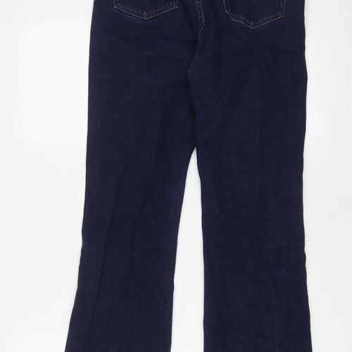 Uniqlo Womens Blue Cotton Bootcut Jeans Size 26 in L28 in Regular Zip