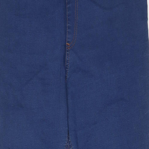 Marks and Spencer Womens Blue Cotton Jegging Jeans Size 16 L28 in Regular