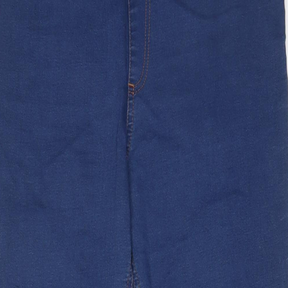 Marks and Spencer Womens Blue Cotton Jegging Jeans Size 16 L28 in Regular