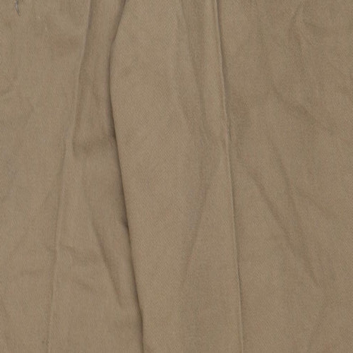 Trading-Co Mens Brown Cotton Straight Jeans Size 34 in L30 in Regular Zip