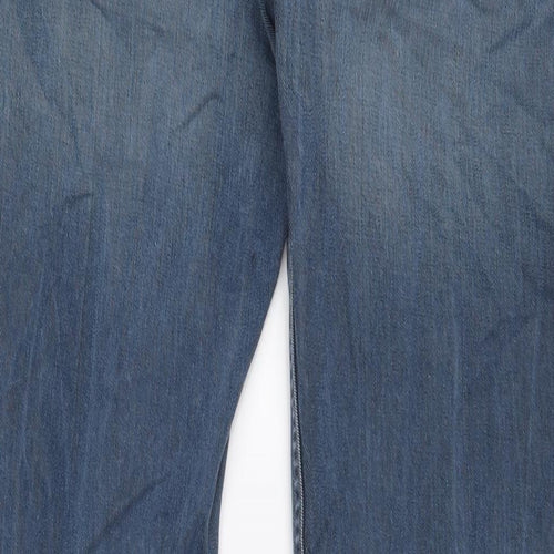 Levi's Mens Blue Cotton Straight Jeans Size 34 in L32 in Regular Zip