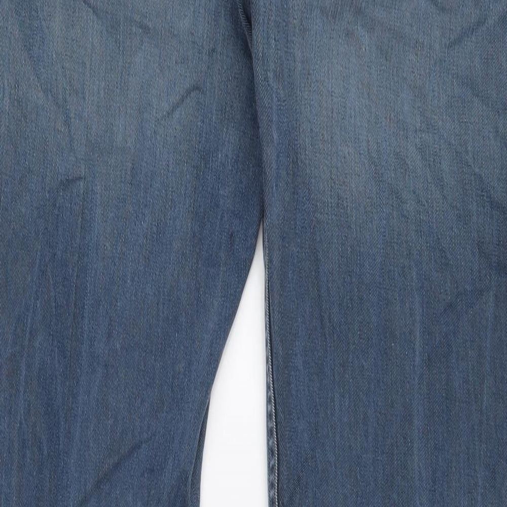 Levi's Mens Blue Cotton Straight Jeans Size 34 in L32 in Regular Zip
