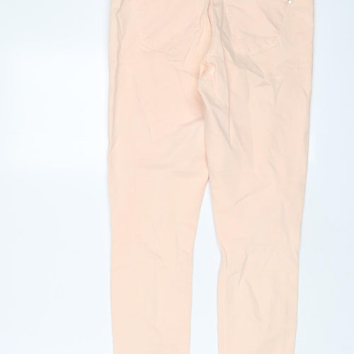 River Island Womens Pink Cotton Skinny Jeans Size 12 L28 in Regular Zip