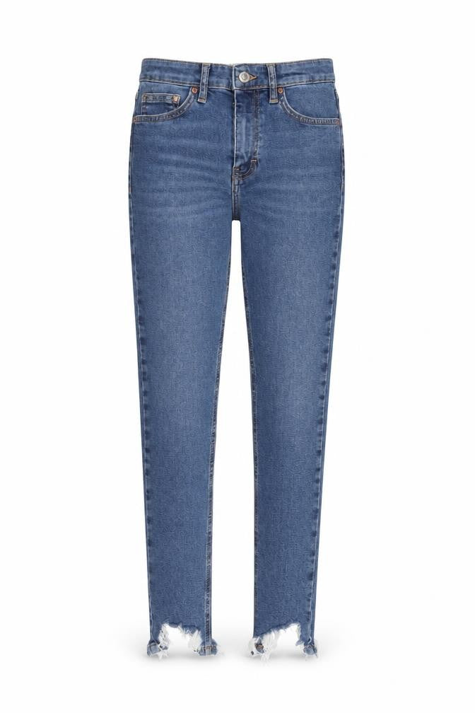 Topshop Womens Blue Cotton Skinny Jeans Size 26 in L32 in Regular Zip