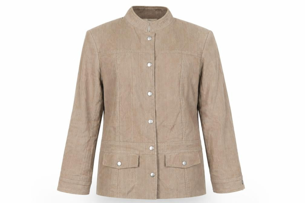 Klass Womens Beige Jacket Size 12 Button