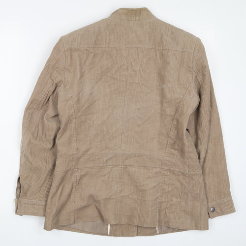 Klass Womens Beige Jacket Size 12 Button