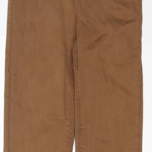 Topshop Womens Brown Cotton Skinny Jeans Size 28 in L34 in Regular Zip
