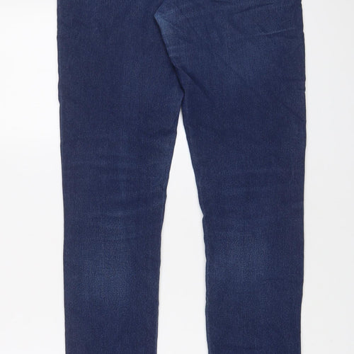 Denim & Co. Womens Blue Cotton Skinny Jeans Size 8 L32 in Regular Zip