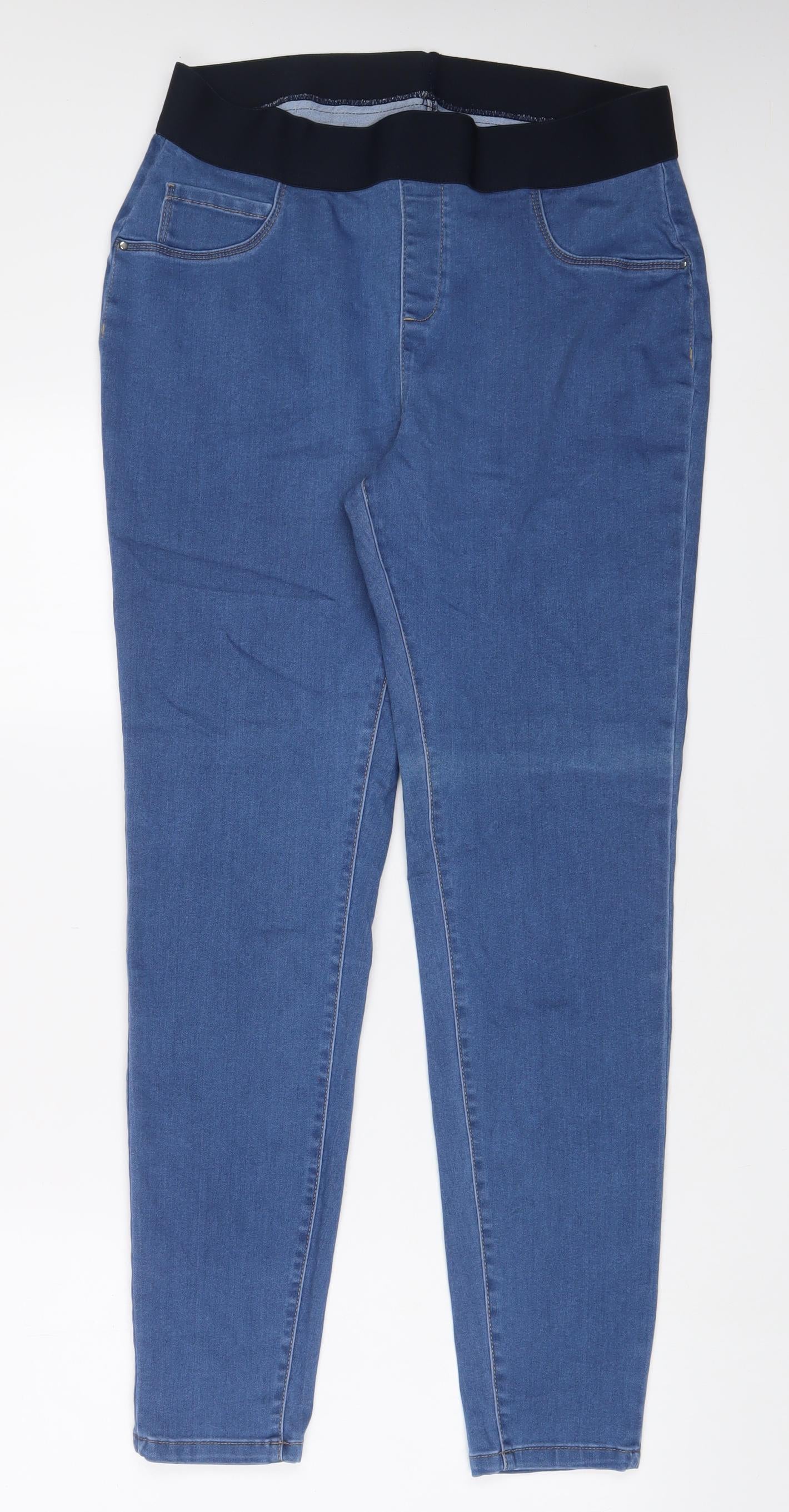 George Womens Blue Cotton Jegging Jeans Size 16 L30 in Regular