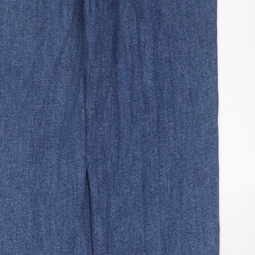 NA-KD Womens Blue Cotton Straight Jeans Size 8 L28 in Regular Button