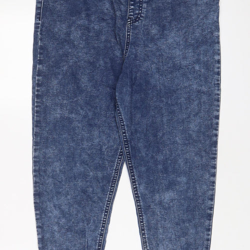 F&F Womens Blue Cotton Bermuda Shorts Size 32 in L18 in Regular Pull On