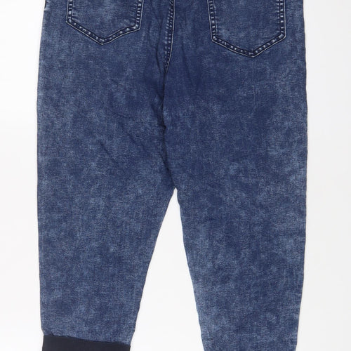 F&F Womens Blue Cotton Bermuda Shorts Size 32 in L18 in Regular Pull On