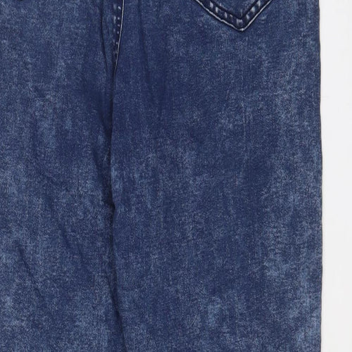 F&F Womens Blue Cotton Bermuda Shorts Size 32 in L18 in Regular Pull On