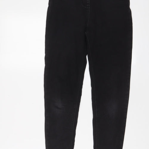 George Girls Black Cotton Jegging Jeans Size 11-12 Years L25 in Regular Pullover