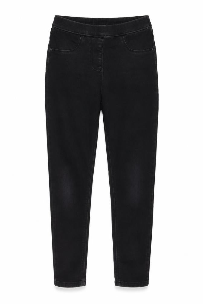 George Girls Black Cotton Jegging Jeans Size 11-12 Years L25 in Regular Pullover