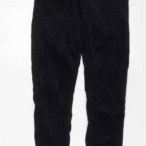 Topshop Womens Black Cotton Trousers Size 26 in L32 in Regular Zip
