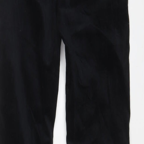 Topshop Womens Black Cotton Trousers Size 26 in L32 in Regular Zip