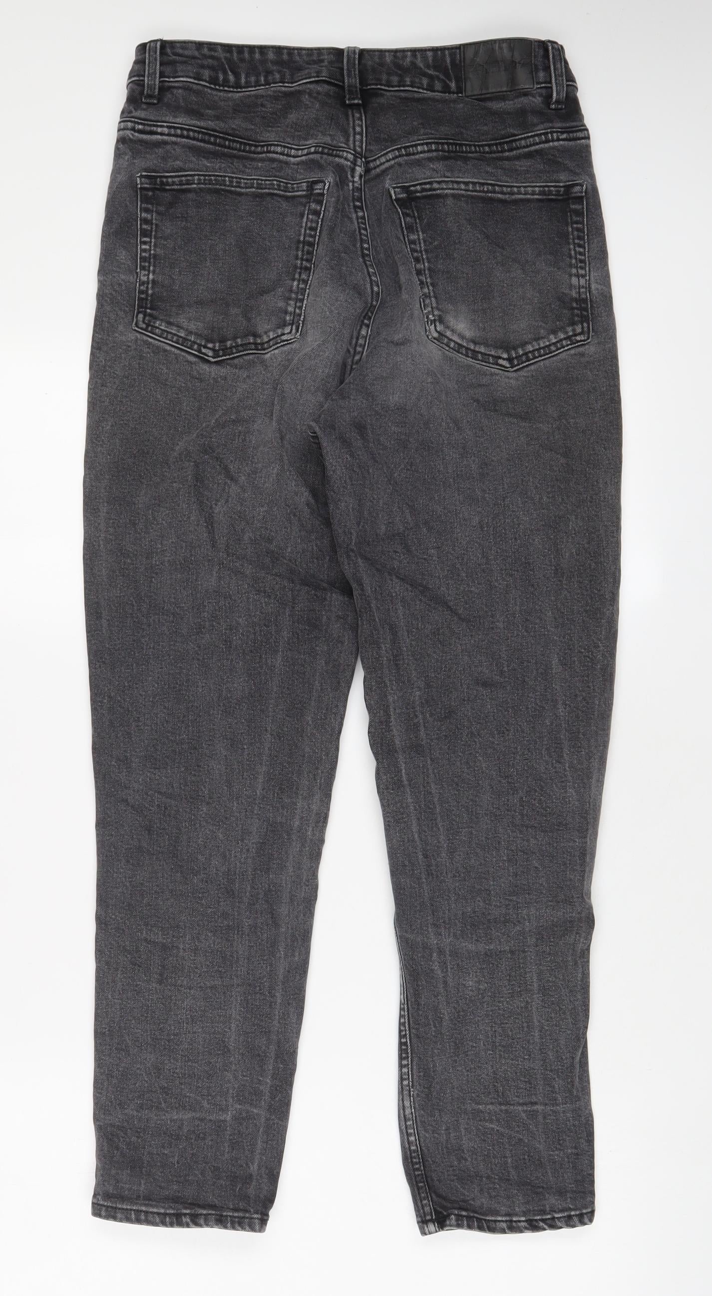 Weekday Womens Grey Cotton Tapered Jeans Size 28 in L29 in Regular Zip