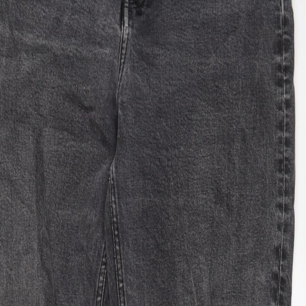 Weekday Womens Grey Cotton Tapered Jeans Size 28 in L29 in Regular Zip